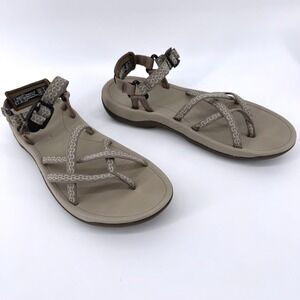 Viakix Acadia Hiking Sandals Womens 9 Taupe Brown Strappy Athletic Outdoor Shoes